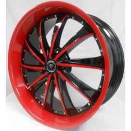 0016 20''X8.5 BLACK & RED