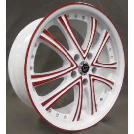 W179 20''X 8.5 WHITE & RED