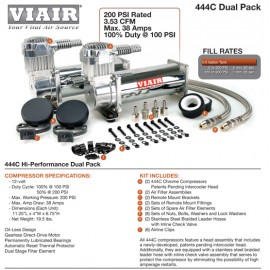 Dual Pack: (2) ViAir 444C Chrome Compressor (200psi.)