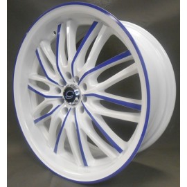 W3108 18"x 8 BLUE & WHITE