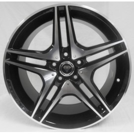 W5055 18X 9.5 BLACK MACHINED