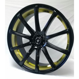 W3195 20''X 8.5 BLACK INNER GOLD LIP