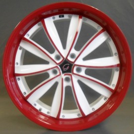 W981 20''X 8.5 RED & WHITE