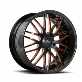 SV25- S - black orange carbon fiber lip