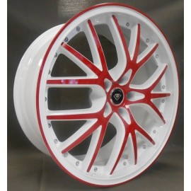 530 , 18''X8.5 RED & WHITE